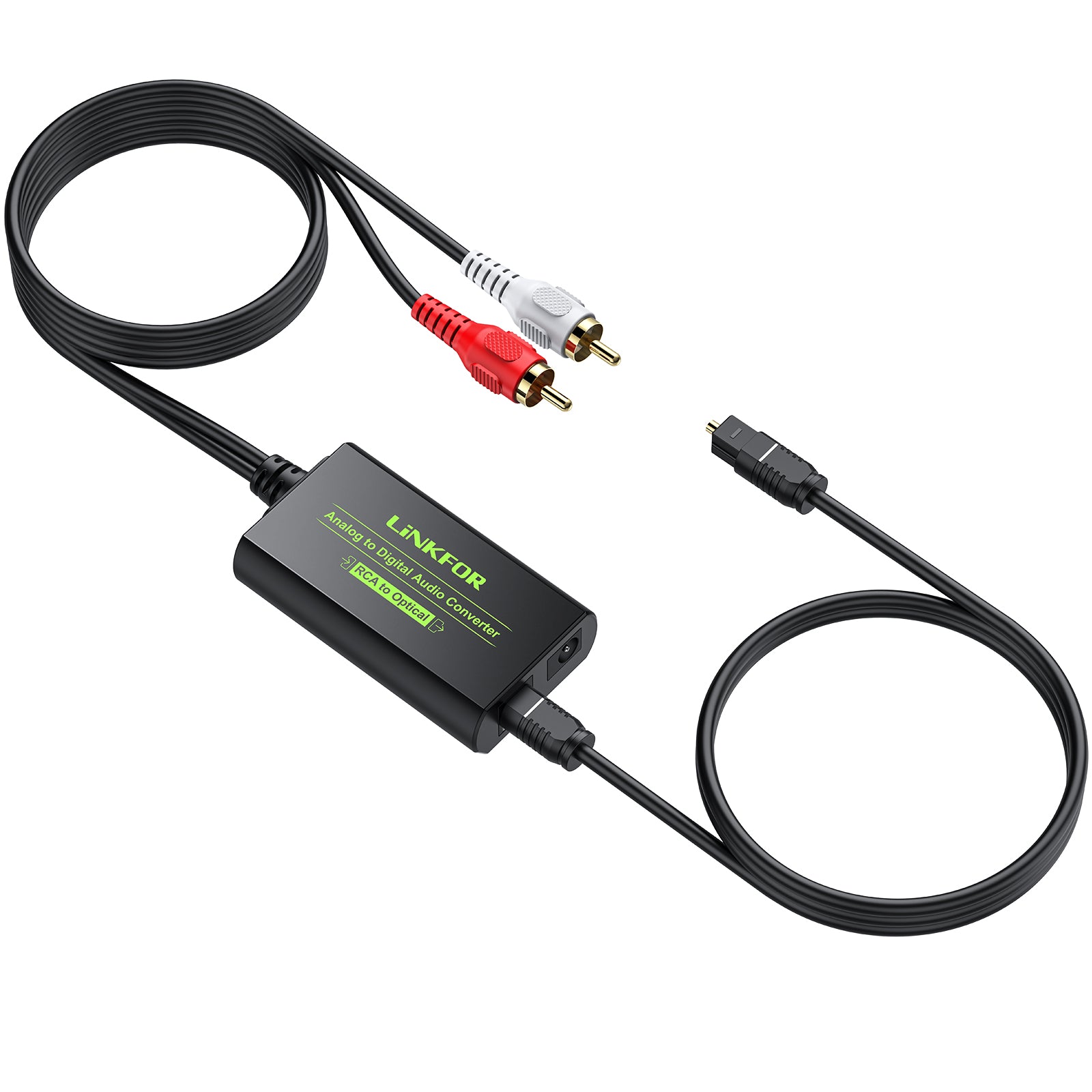 LiNKFOR Mini Analogue Digital Audio Converter with Optical Cable R