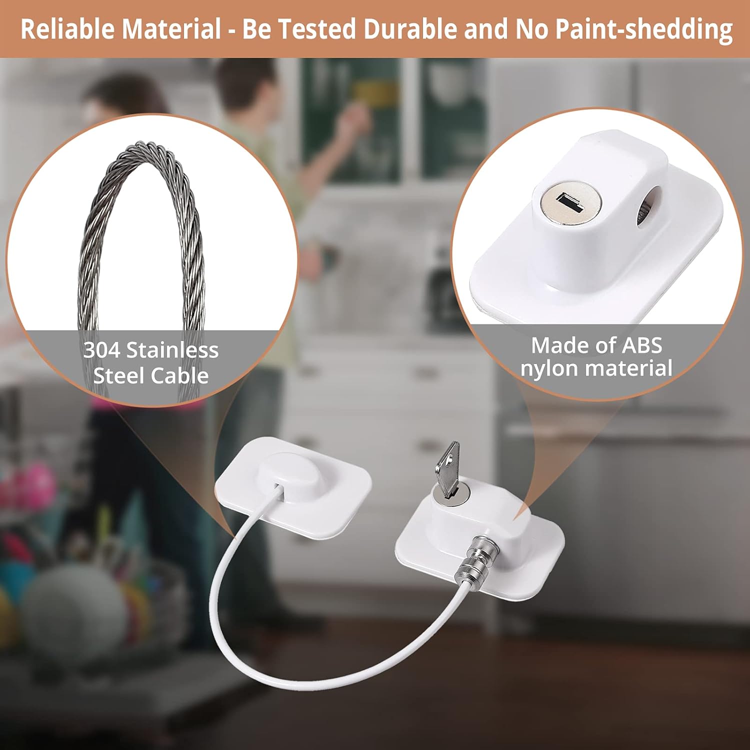 Linkfor KPTHM898 Refrigerator Lock Refrigerator, White, Pack of 2 (1 Piece)