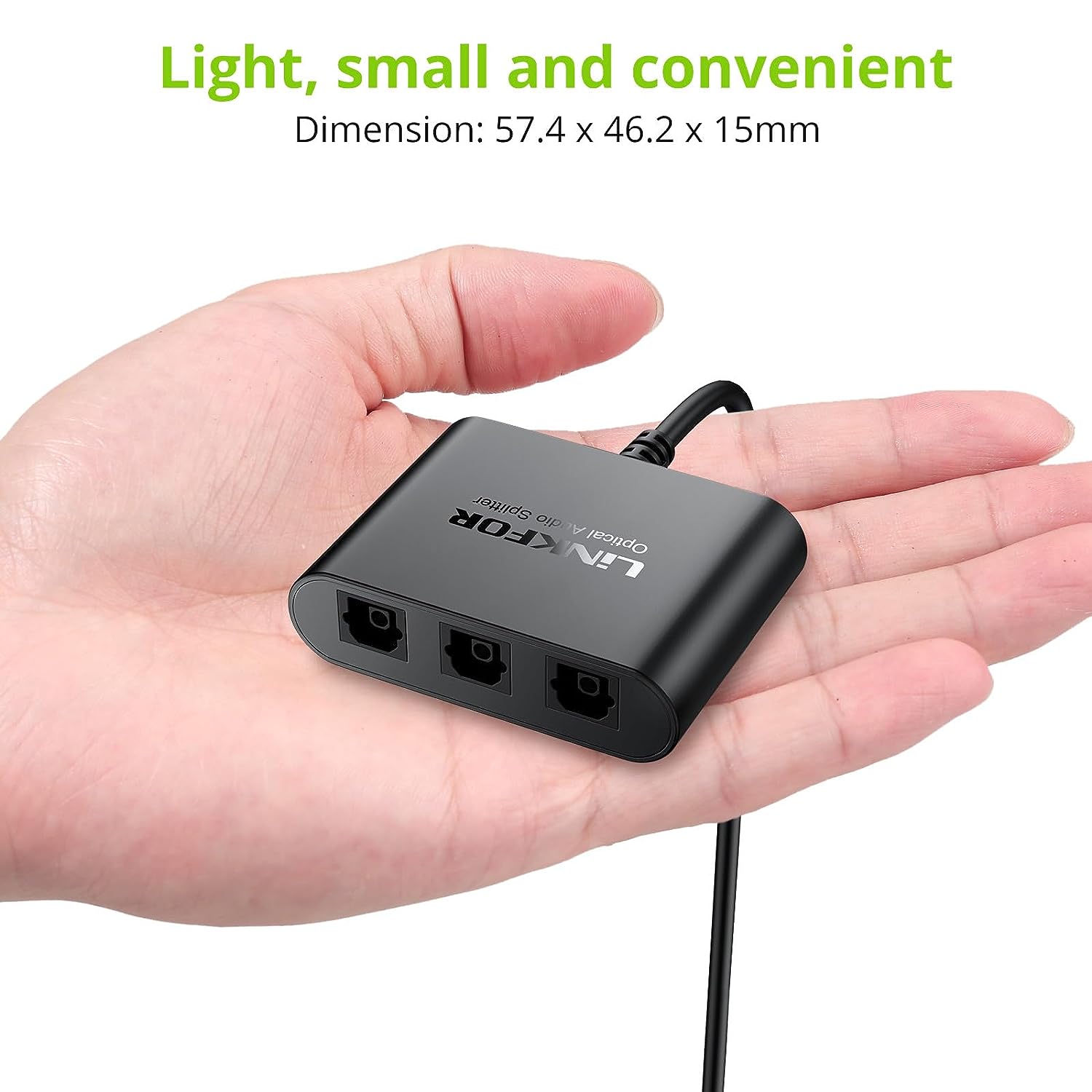 LiNKFOR 1X3 Toslink Optical Digital Audio Splitter