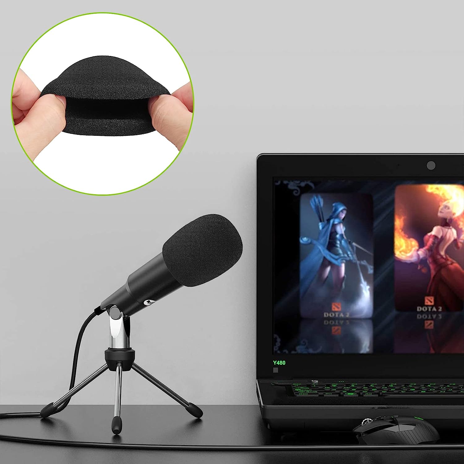 LiNKFOR 6 Pack Thick Foam Mic Cover Handheld Microphone Windscreen