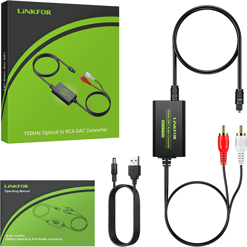 LiNKFOR 192kHz DAC Converter Digital to Analog Converter