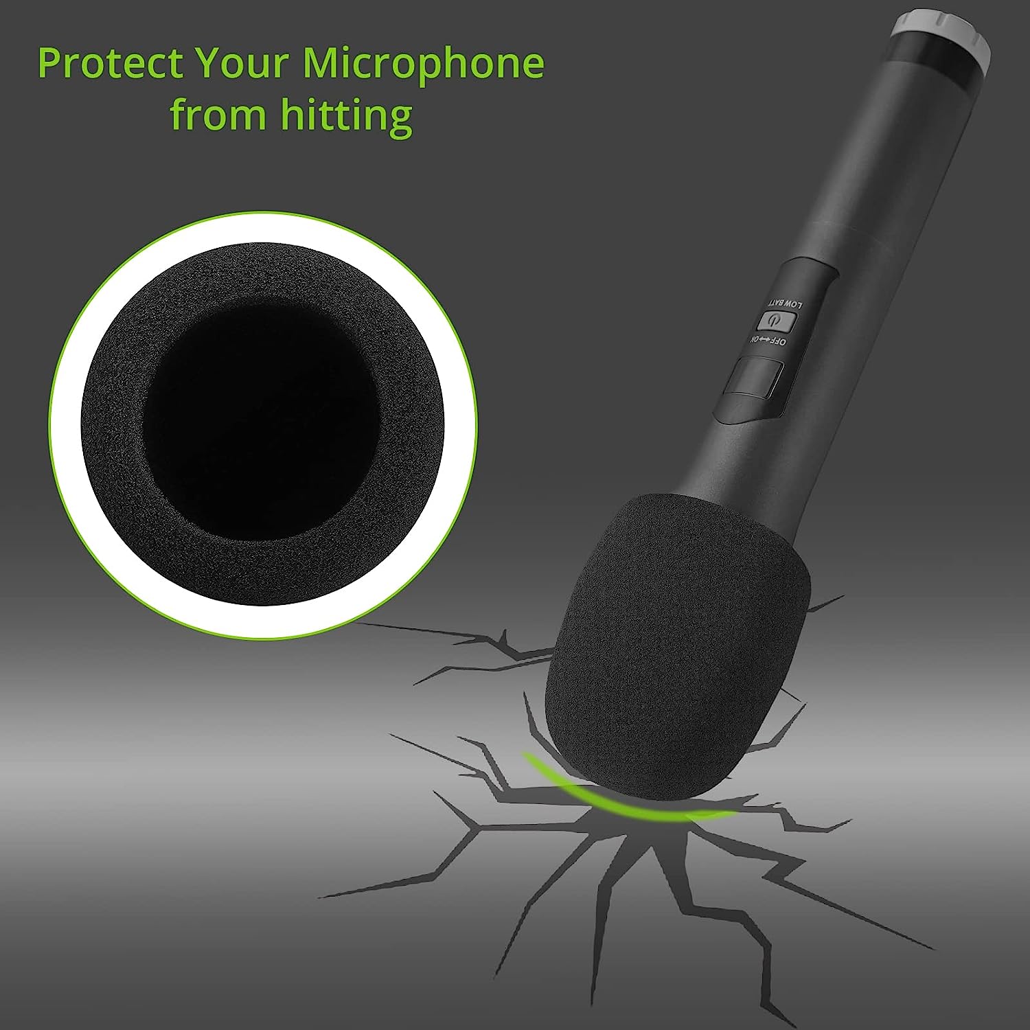 LiNKFOR 6 Pack Thick Foam Mic Cover Handheld Microphone Windscreen