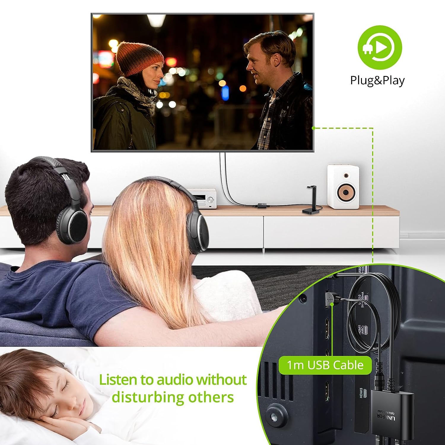 LiNKFOR 1X3 Toslink Optical Digital Audio Splitter