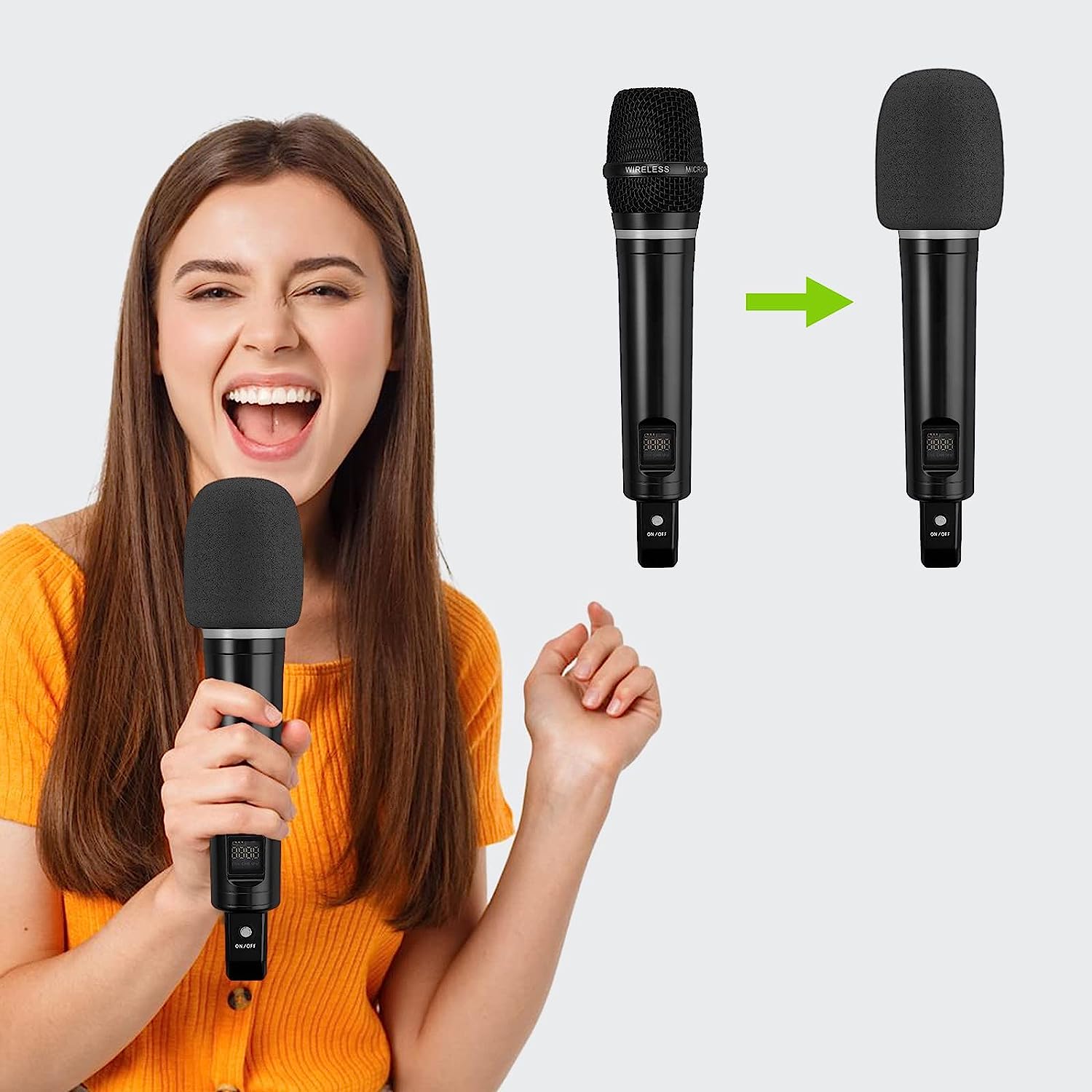 LiNKFOR 6 Pack Thick Foam Mic Cover Handheld Microphone Windscreen