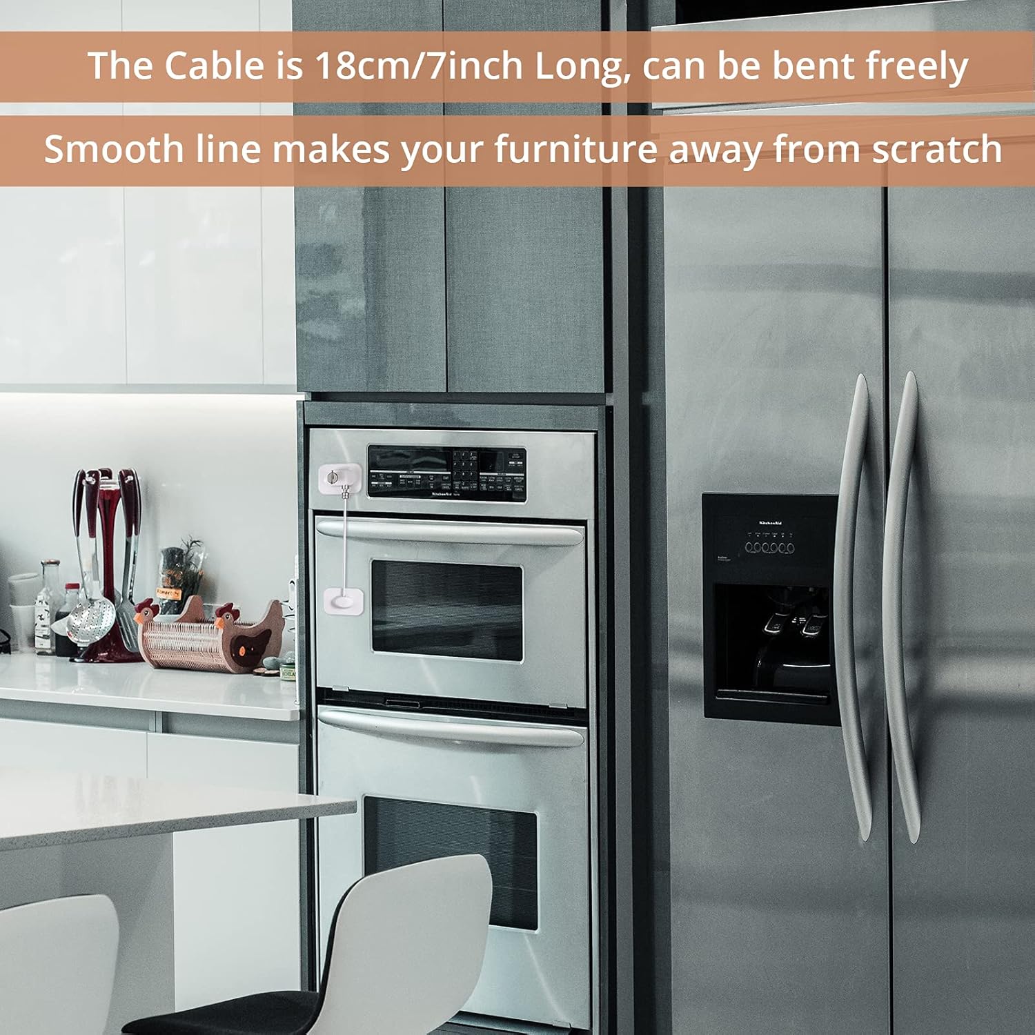 Linkfor KPTHM898 Refrigerator Lock Refrigerator, White, Pack of 2 (1 Piece)