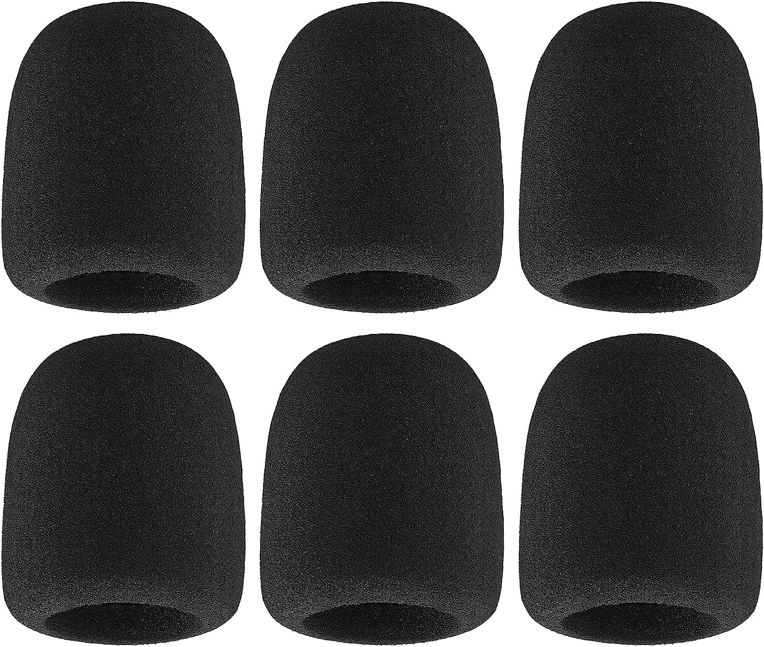 LiNKFOR 6 Pack Thick Foam Mic Cover Handheld Microphone Windscreen