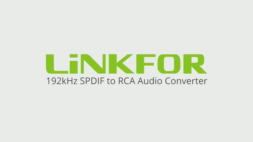 LiNKFOR 192kHz DAC Digital to Analog Converter with Optical Cable
