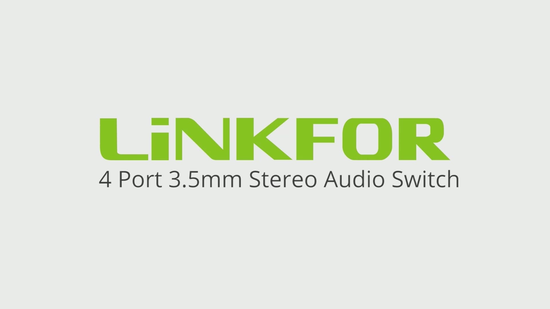 LiNKFOR 4 Port 3.5mm Stereo Audio Switcher