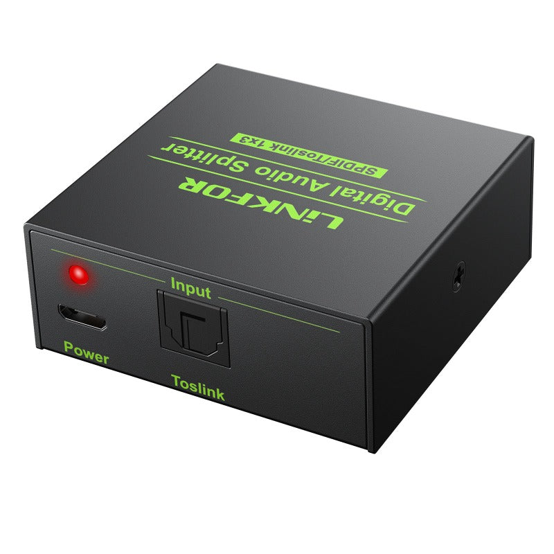 LiNKFOR 1x3 Toslink Optical Fiber Audio Splitter