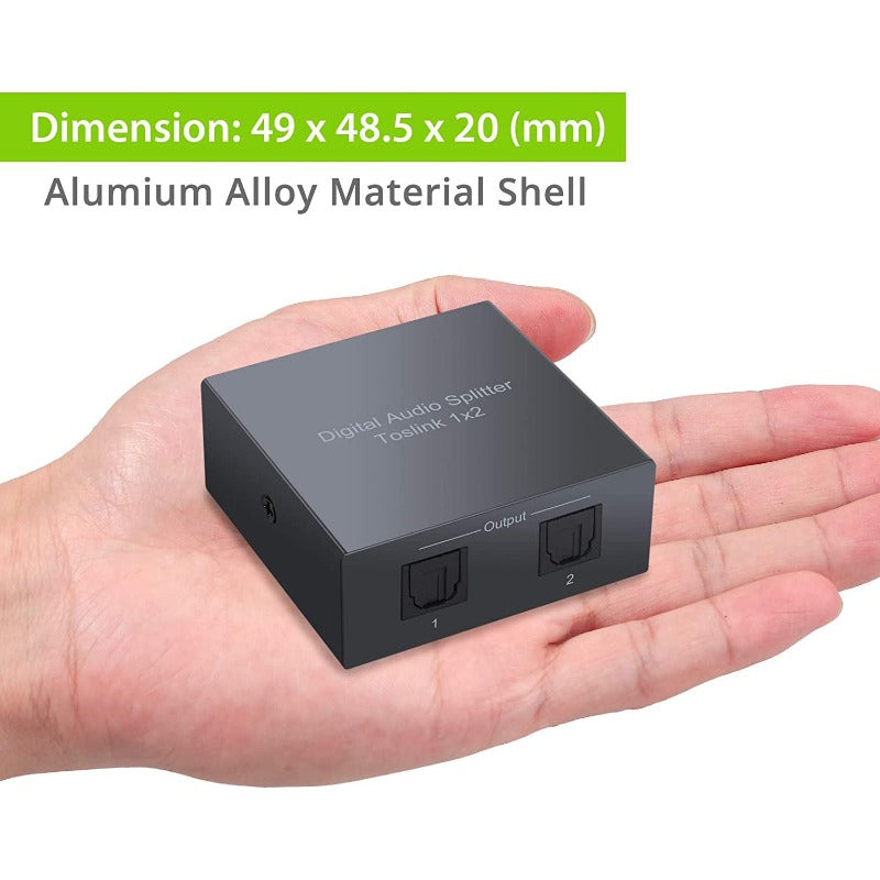 LiNKFOR 1x2 SPDIF Toslink Optical Audio Splitter