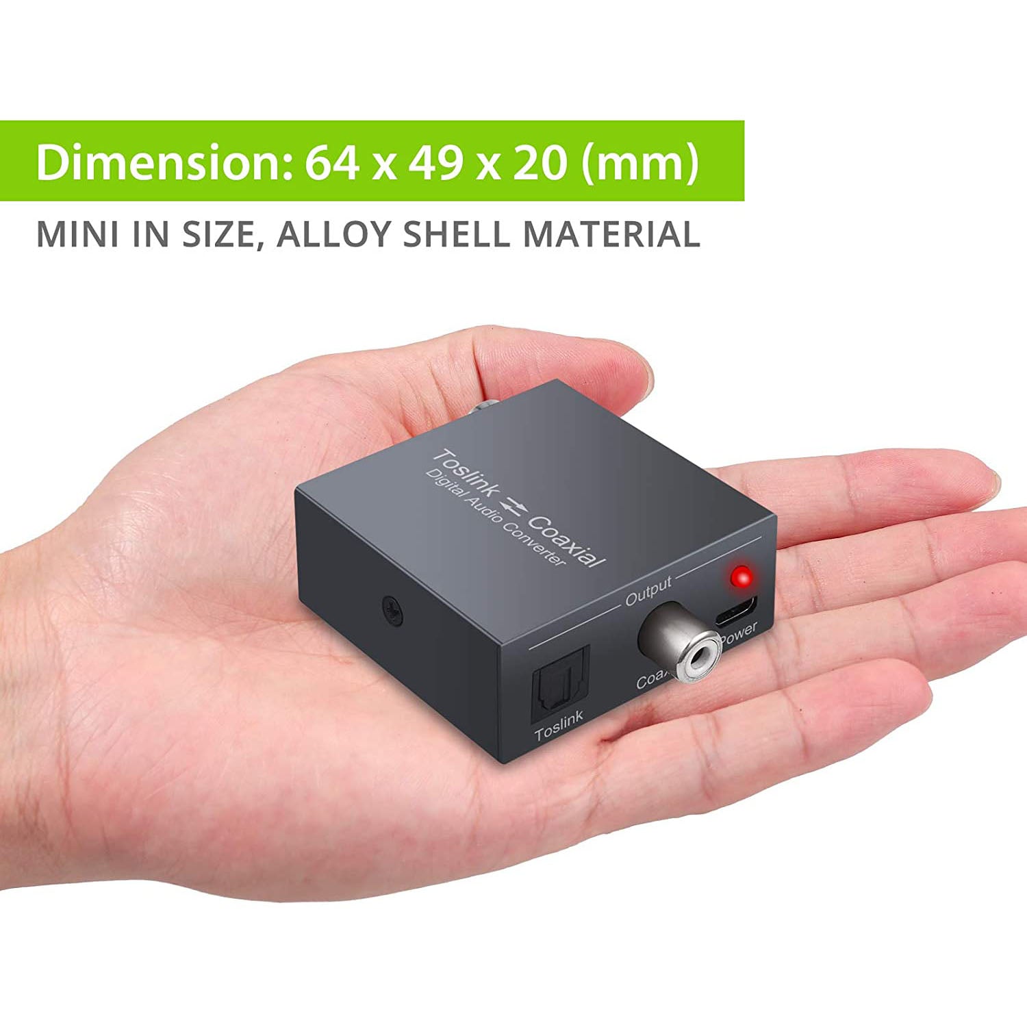 LiNKFOR Bi-Directional Toslink and Coaxial Converter