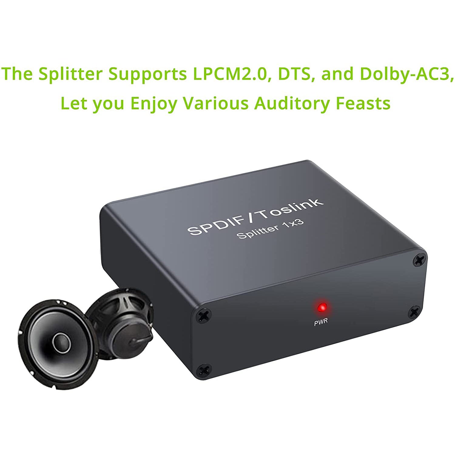 LiNKFOR 1x3 Optical Audio Splitter