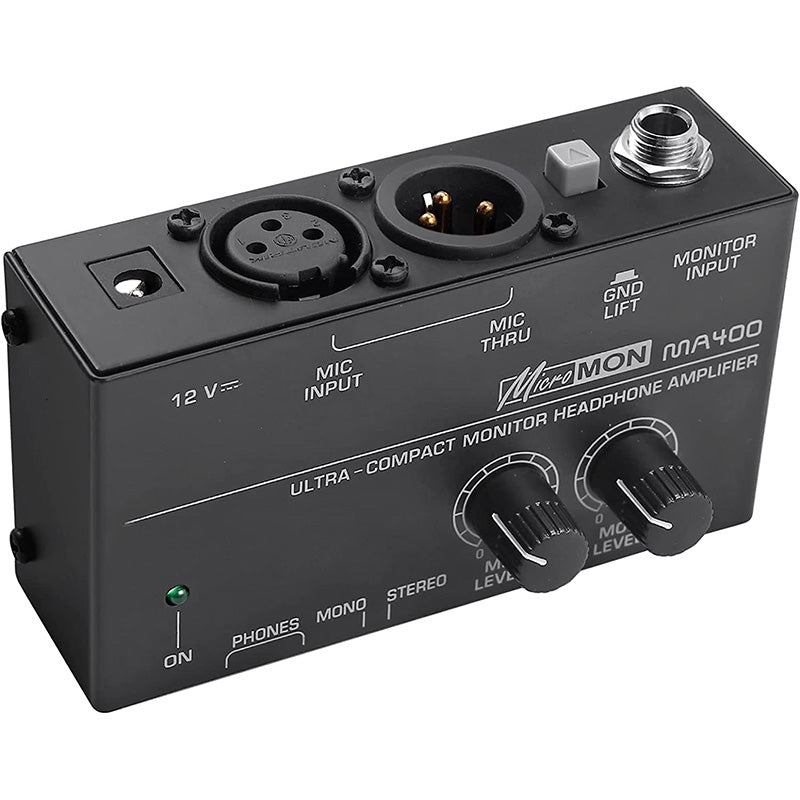 LiNKFOR MA400 Headphone Amplifier for XLR Microphone & Audio Signal