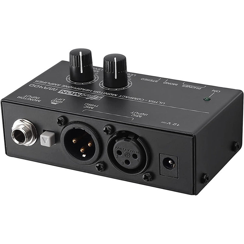 LiNKFOR MA400 Headphone Amplifier for XLR Microphone & Audio Signal