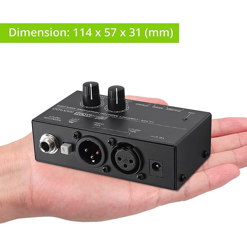 LiNKFOR MA400 Headphone Amplifier for XLR Microphone & Audio Signal