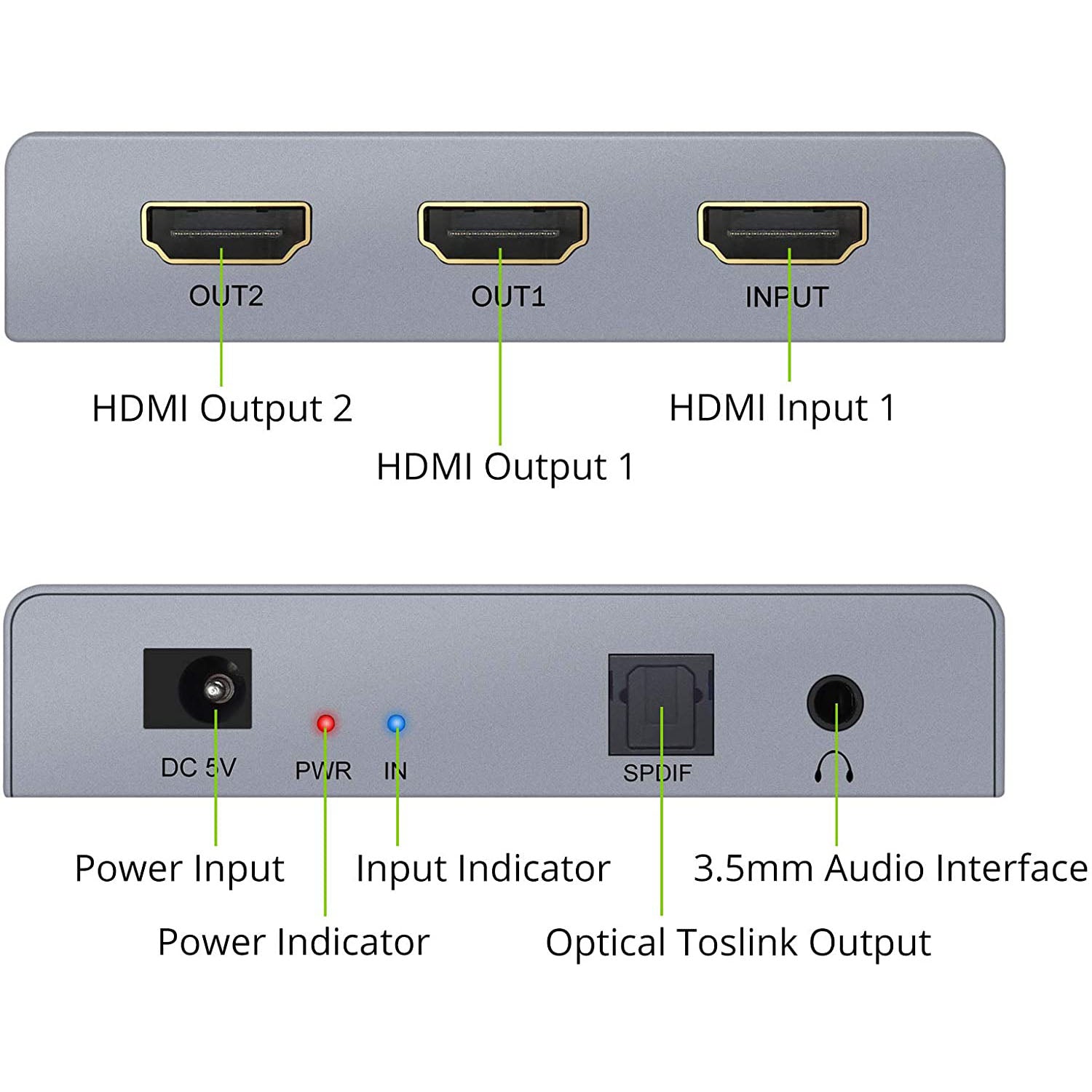 Drama Trofast ujævnheder LiNKFOR HDMI Audio Extractor + 2 Ports HDMI Splitter – LiNKFOR Store