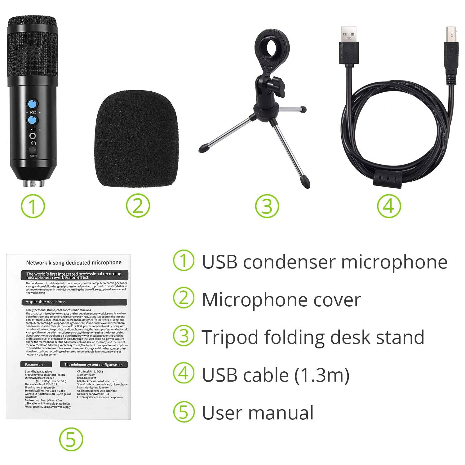 LiNKFOR USB Condenser Recording Microphone