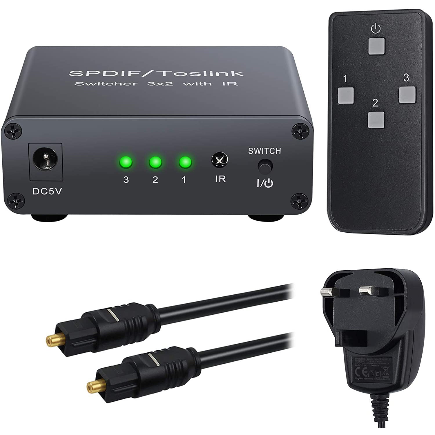 Wireless Hdmi Digital Audio Switcher, LiNKFOR In Out Optischer