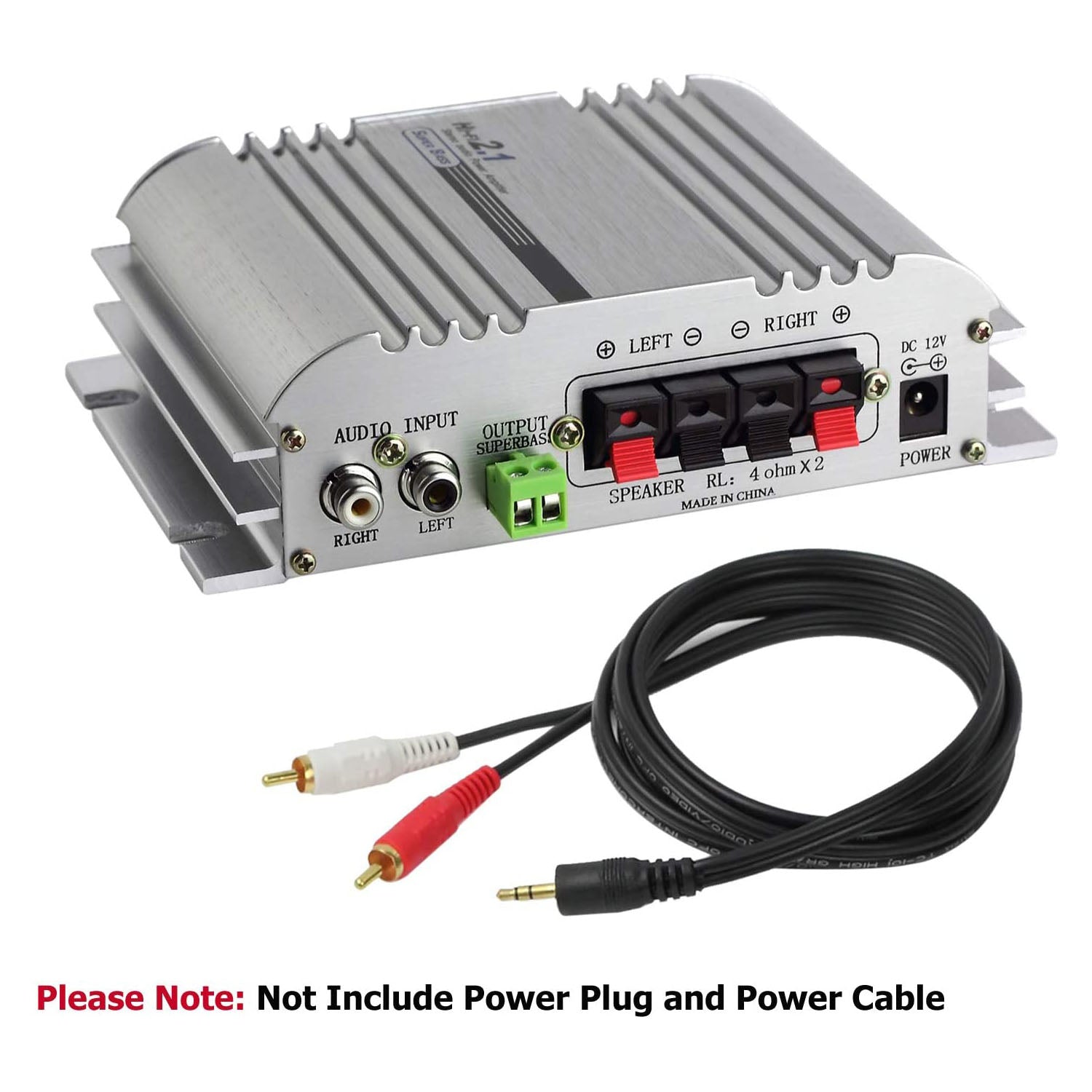 LiNKFOR Mini Hi-Fi 2.1 CH Class D Stereo Amplifier