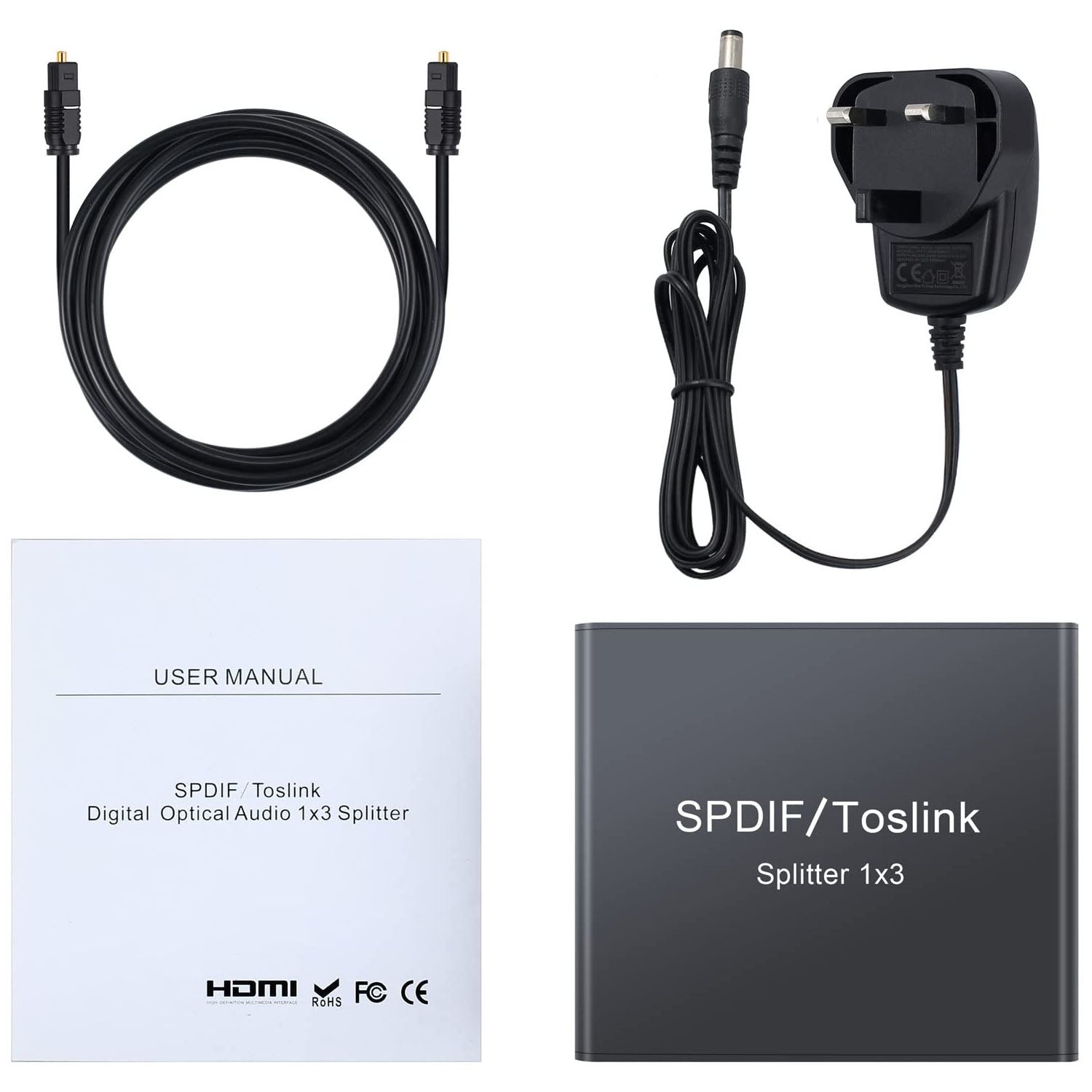 LiNKFOR 1x3 Optical Audio Splitter