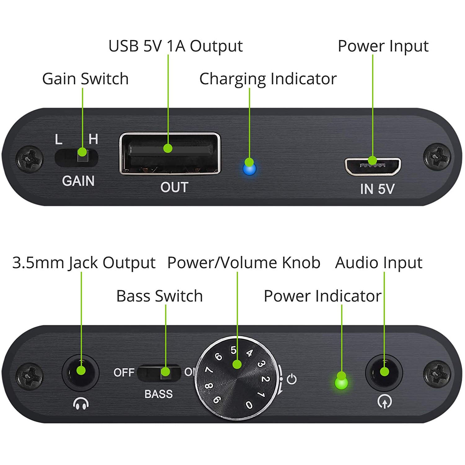 LiNKFOR HiFi Headphone Amplifier Built-in Power Bank Function