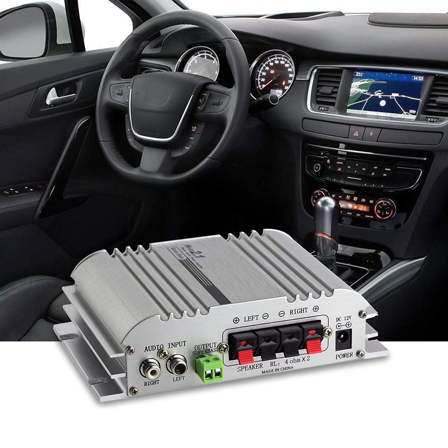 LiNKFOR Mini Hi-Fi 2.1 CH Class D Stereo Amplifier