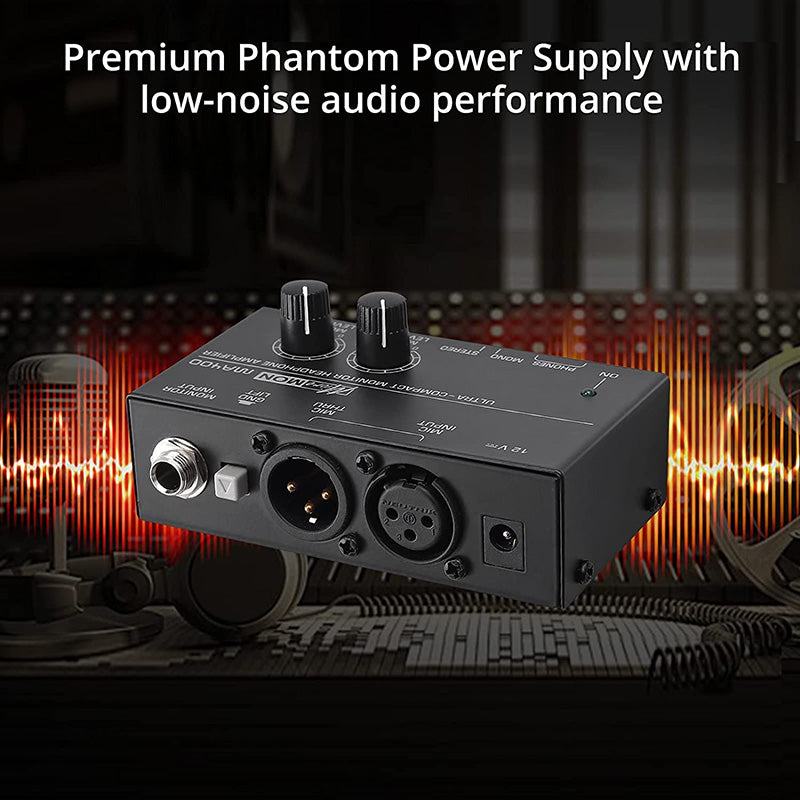 LiNKFOR MA400 Headphone Amplifier for XLR Microphone & Audio Signal