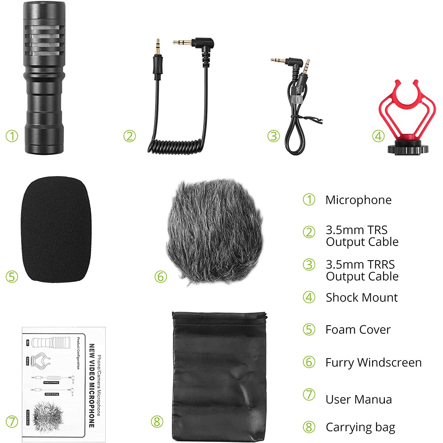 LiNKFOR Camera Microphone with Shock Mount Video Microphone