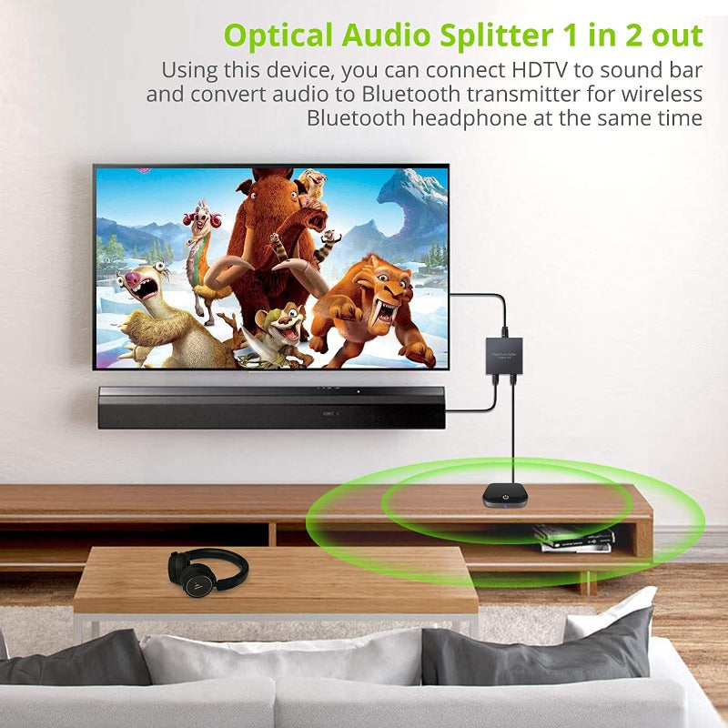 LiNKFOR 1x2 SPDIF Toslink Optical Audio Splitter