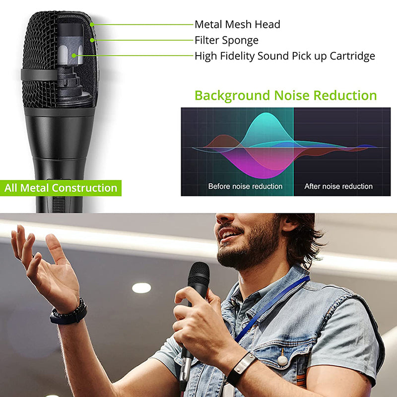 LiNKFOR Wired Microphone for Singing with 16.4ft XLR Cable