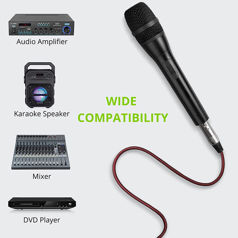 LiNKFOR Wired Microphone for Singing with 16.4ft XLR Cable