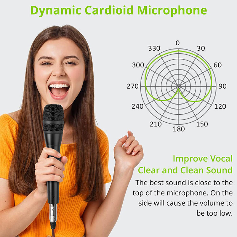LiNKFOR Wired Microphone for Singing with 16.4ft XLR Cable