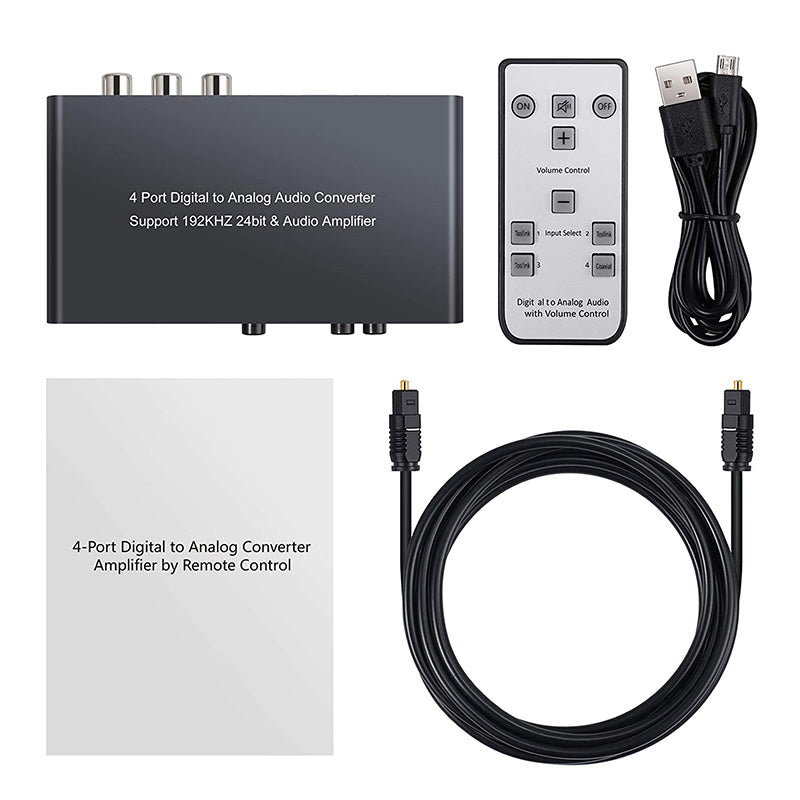 LiNKFOR DAC Converter 192kHz Digital to Analog Audio Converter