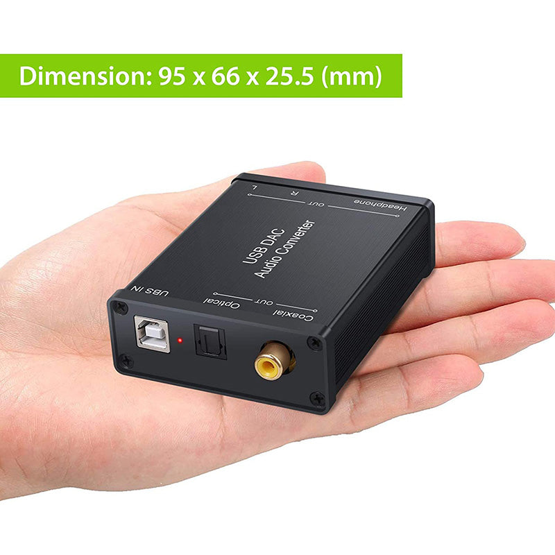 LiNKFOR USB to SPDIF Coaxial RCA and 3.5mm Headphone Jack Converter