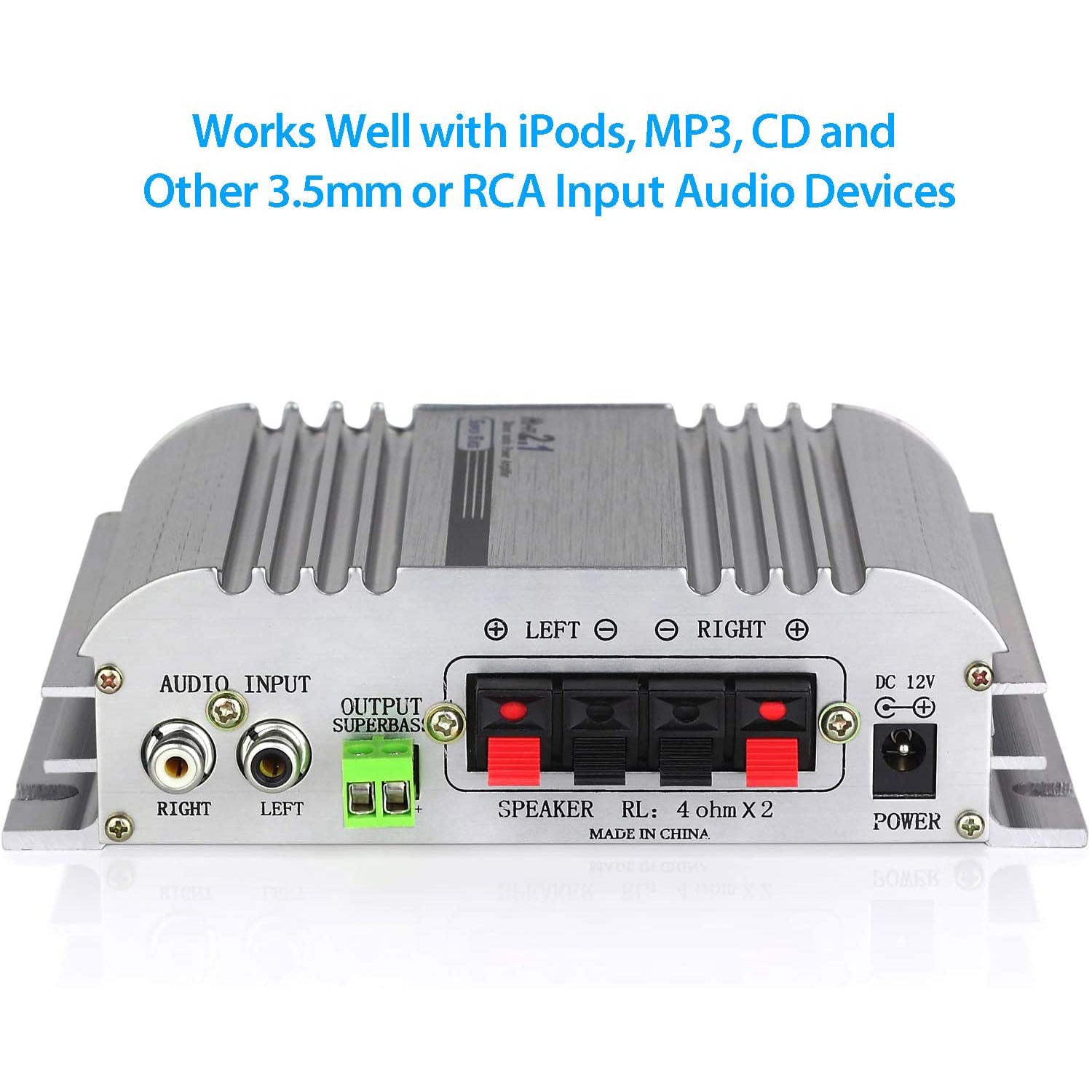 LiNKFOR Mini Hi-Fi 2.1 CH Class D Stereo Amplifier