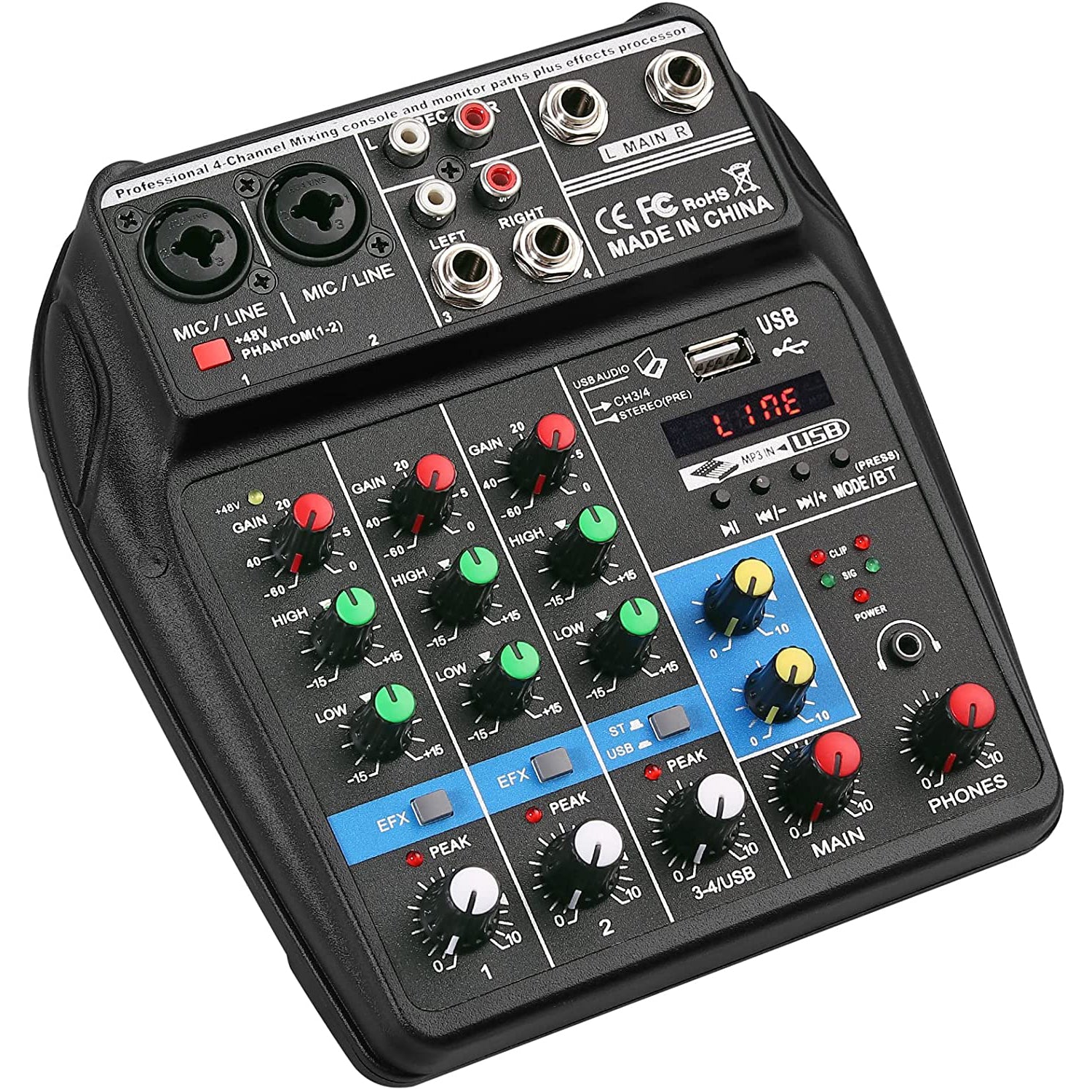 Nerve kompensation aflevere LiNKFOR Portable 4-Channel Audio Mixer Bluetooth 5.0 – LiNKFOR Store