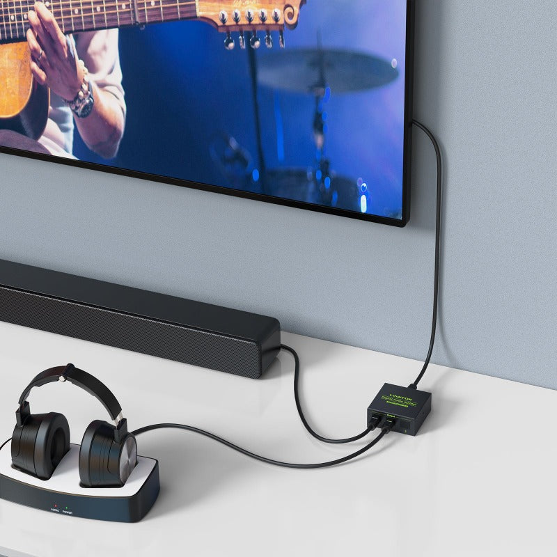 LiNKFOR 1x3 Toslink Optical Fiber Audio Splitter