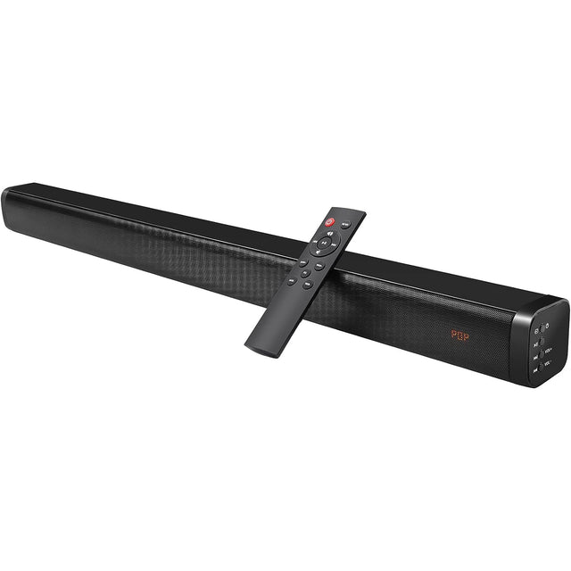 LiNKFOR Sound Bars for TV, Soundbar for TV 32 Inch Wired & Wireless Bluetooth 5.0 Stereo Soundbar, Optical/HDMI ARC/AUX/USB, Wall Mountable, Ideal for TV Watching & Gaming