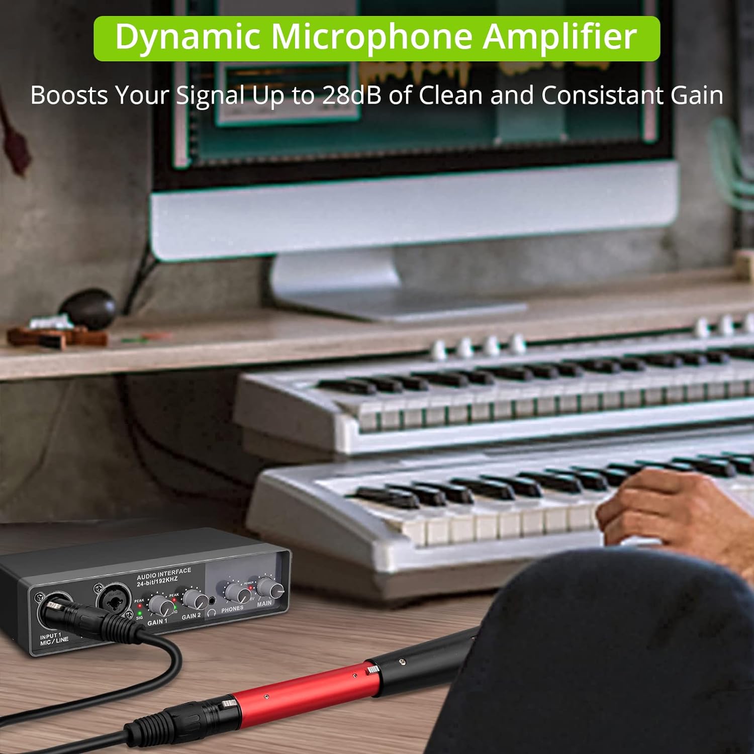 Microphone Preamp LiNKFOR Dynamic Microphone Amplifier