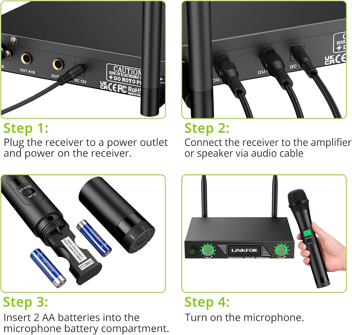 LiNKFOR UHF Wireless Microphone System