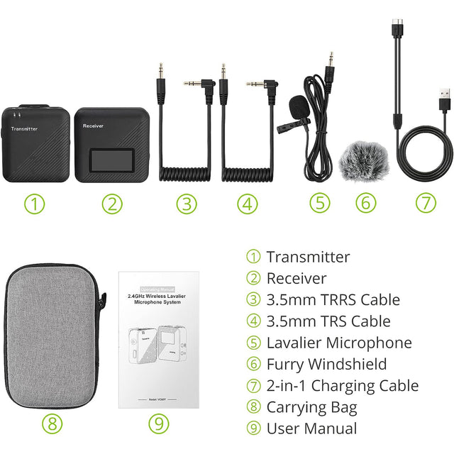 LiNKFOR Wireless Lavalier Microphone System