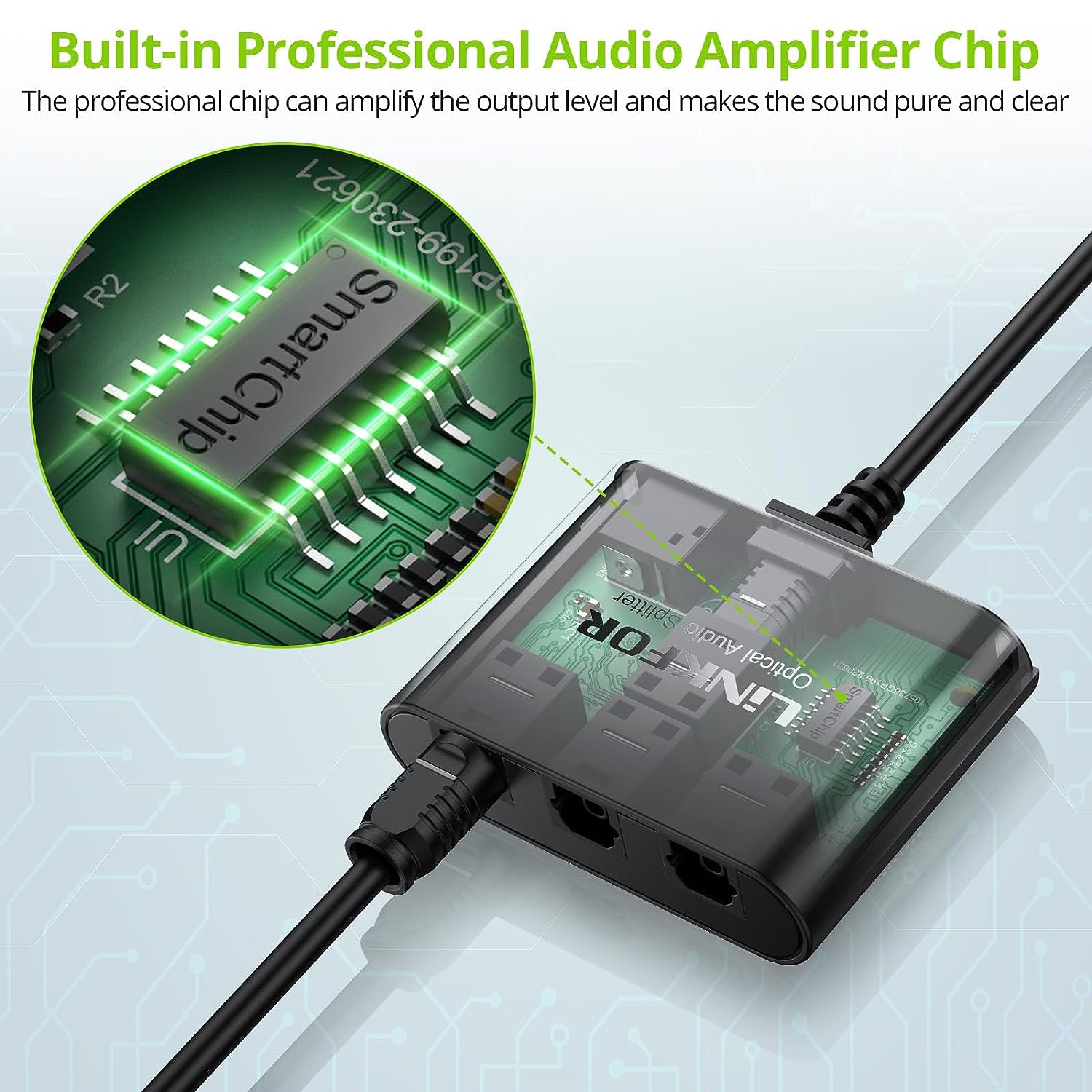 LiNKFOR 1X3 Toslink Optical Digital Audio Splitter