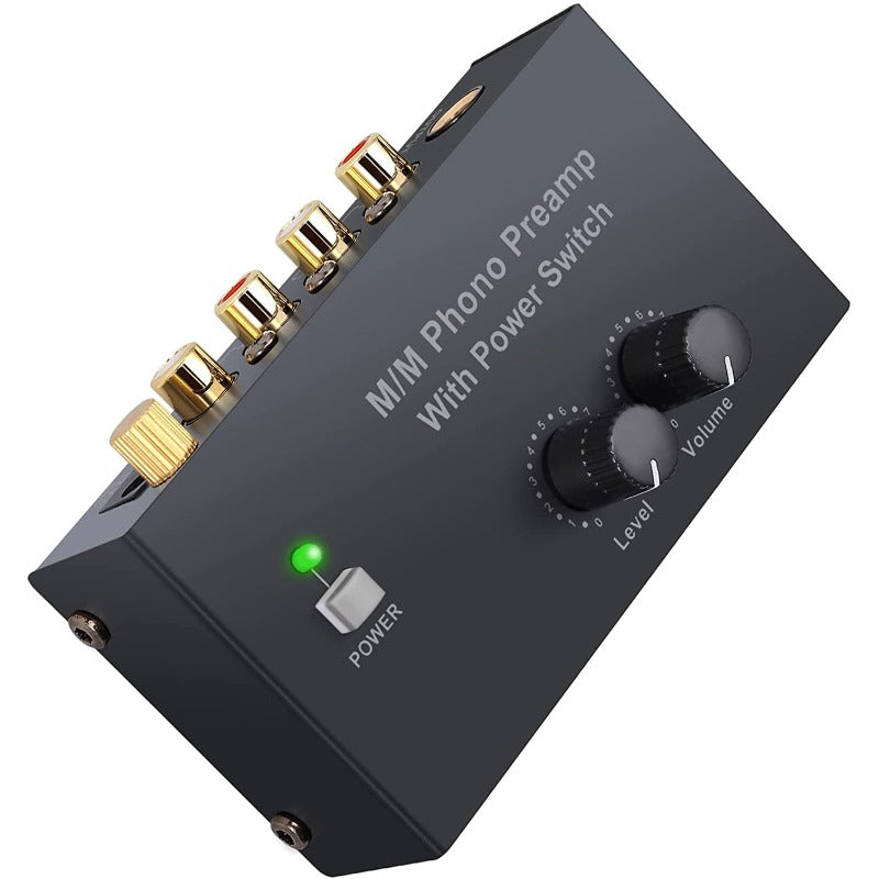 LiNKFOR Phono Preamp Mini Stereo Audio Low Noise MM Turntable Preamplifier