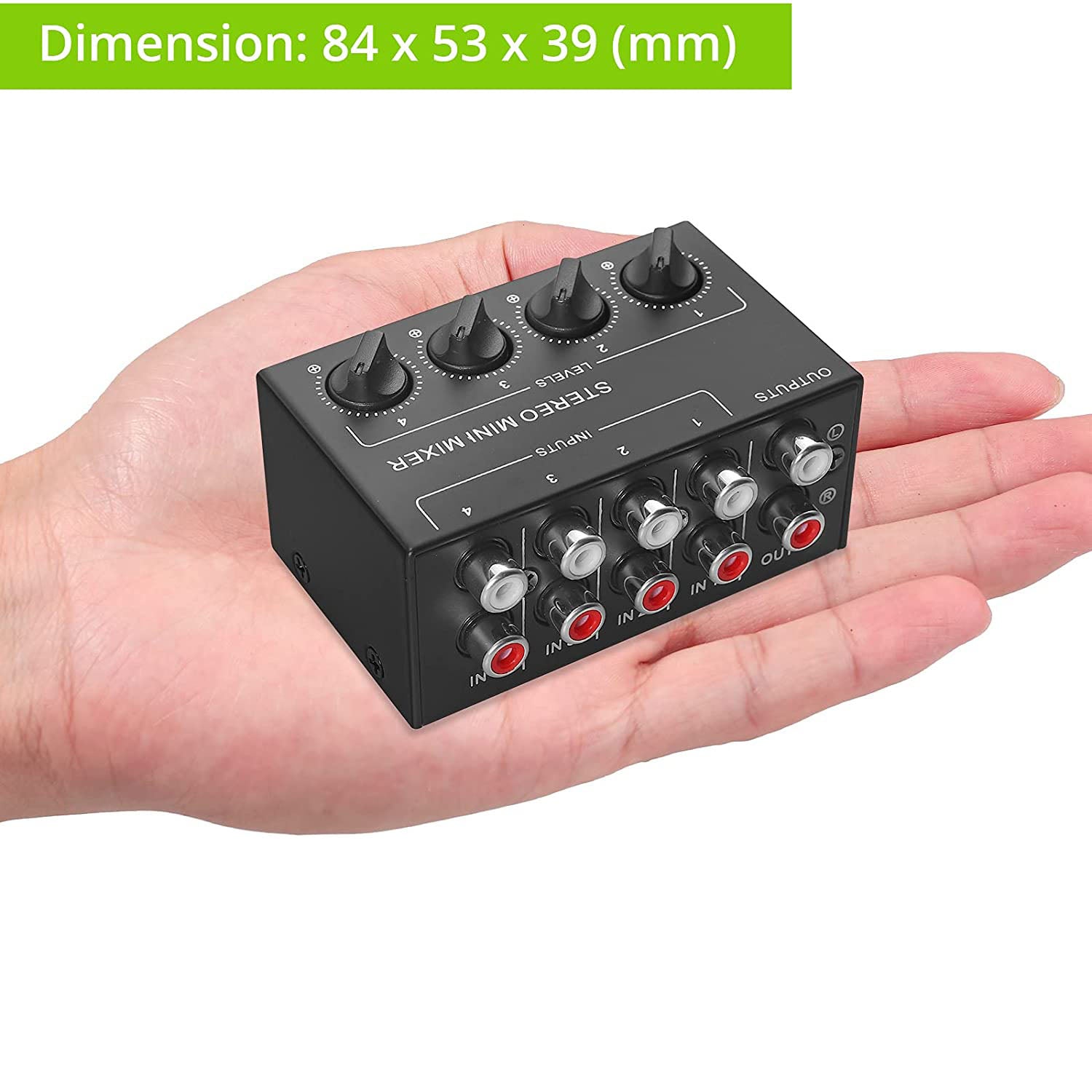 LiNKFOR 4 Channel Stereo Audio Mixer