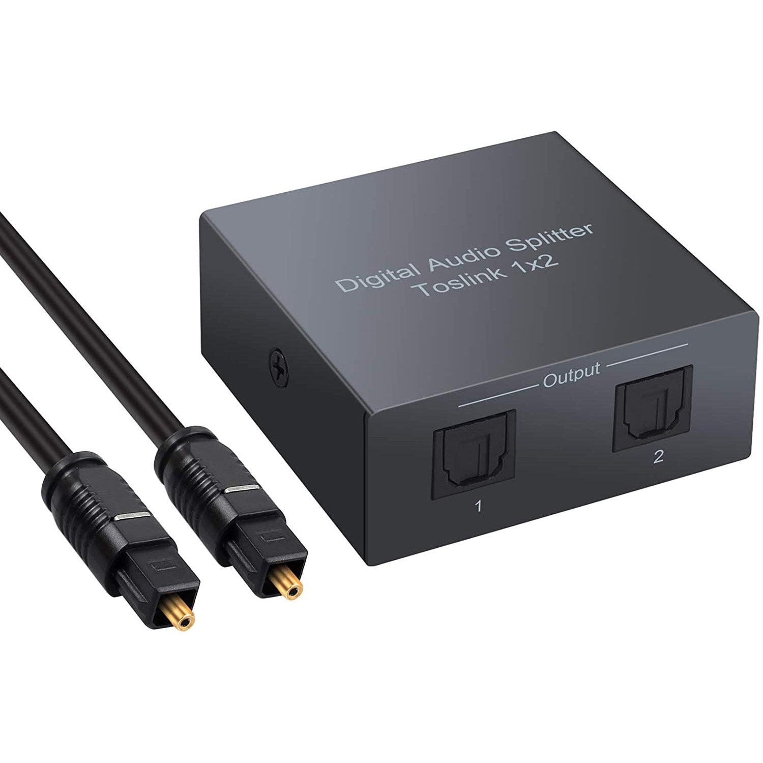 LiNKFOR 2 Port SPDIF Toslink Optical Digital Audio Splitter