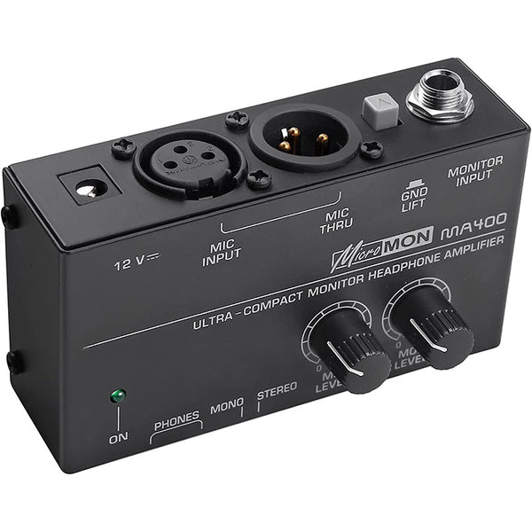 LiNKFOR MA400 Headphone Amplifier for XLR Microphone & Audio Signal