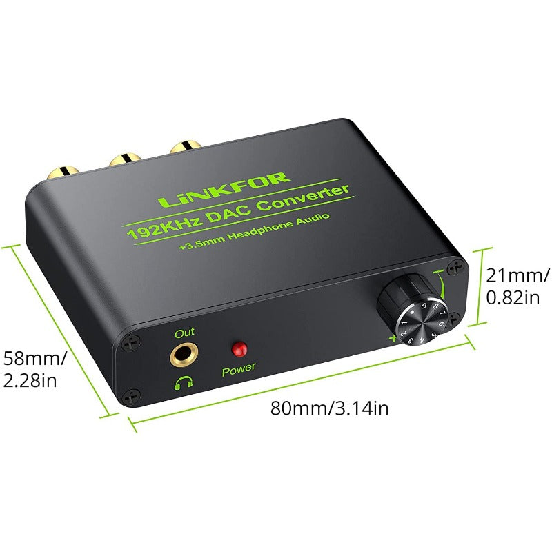 Dac Audio 192Khz, Aluminium Dac Convertisseur Audio Numérique Vers Dac Audio 192Khz, Aluminium Dac Convertisseur Audio Numérique Vers