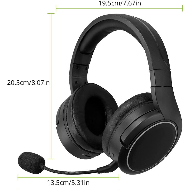 LiNKFOR 2.4G Wireless Gaming Headset for PS4 PS5 PC with Detachable Noise Cancellation Mic