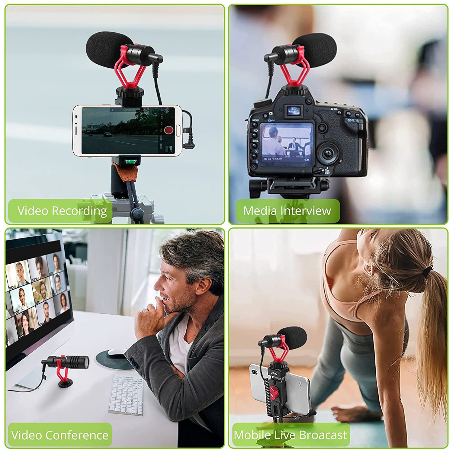 LiNKFOR Camera Microphone with Shock Mount Video Microphone