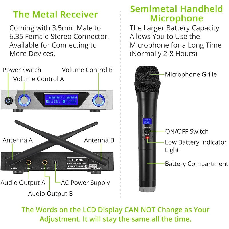 LiNKFOR UHF Wireless Microphone System